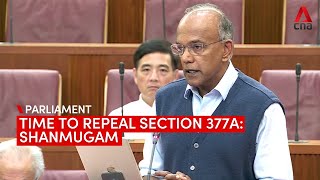 Time has come to repeal Section 377A as it quothumiliates and hurts gay peoplequot says K Shanmugam [upl. by Hartill]