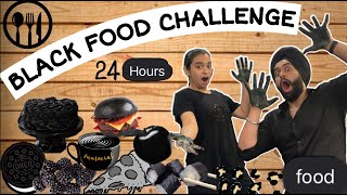 EATING ONLY BLACK FOOD FOR 24 HOURS 😱  Itsmegagan  gursheen Kaur [upl. by Heymann]