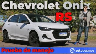 Test Chevrolet Onix RS Turbo y aire deportivo  Autocosmos [upl. by Ekusoyr]