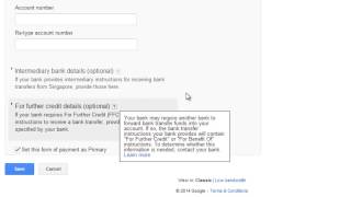 How to link your Bank Account to your Google Adsense Ac [upl. by Lauryn]