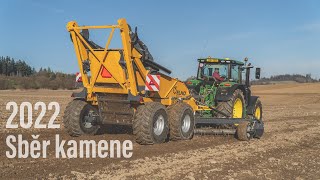 Stal jsem se službařem  Sběr kamene s Elho Scorpio 550 🧡 amp John Deere 6175R 💚💛💚 [upl. by Jillene]