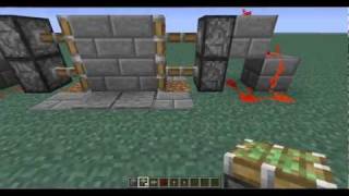 Minecraft Tutorial  Working Piston Doors with Pressure Plates [upl. by Narol]