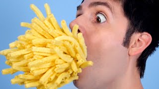 MOST FRIES IN MOUTH WORLD RECORD [upl. by Hsiekal]