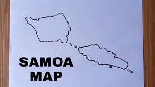 How To Draw Map Of SAMOA [upl. by Haddad]