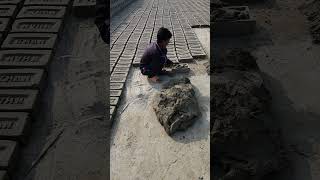 Soft clay soil brick making shorts [upl. by Reeve]