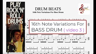 Sixteenth Note Variations For Bass Drum  video 3  Developing Bass Drum Control [upl. by Emad]