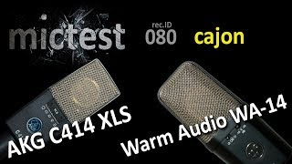 AKG C414 XLS vs Warm Audio WA14  Cajon Till  recID 080 [upl. by Erait679]