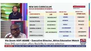 Secondary Education Subject combinations in new SHS curriculum similar to the Alevel  Kofi Asare [upl. by Llig]