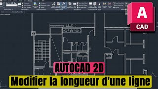 Comment MODIFIER la longueur dune ligne sur AutoCAD [upl. by Ydnim]