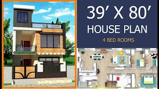 39 x 80 House Plan [upl. by Lorri981]