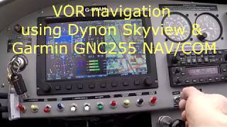 Vans RV7 GRVAH Dynon Skyview Garmin GNC255 VOR navigation [upl. by Bouldon]