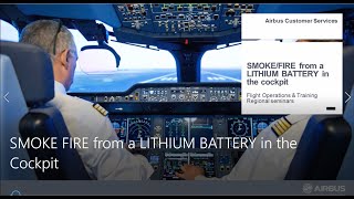 SMOKE FIRE from a LITHIUM BATTERY in the Cockpit [upl. by Nonnag]