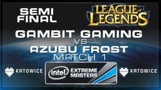 Azubu Frost vs Gambit Gaming  Match 1  SemiFinal  IEM Katowice League of Legends Full HD [upl. by Mariette]