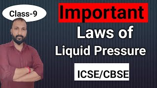 Important Laws of Liquid Pressurepressure physics pmsir [upl. by Eniale321]