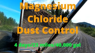 Applying Magnesium Chloride MAG for dust control [upl. by Nnylaf]