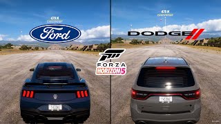 Mustang Dark Horse 2024 vs Dodge Durango Hellcat 2021 – Forza Horizon 5 Muscle Showdown [upl. by Larcher]