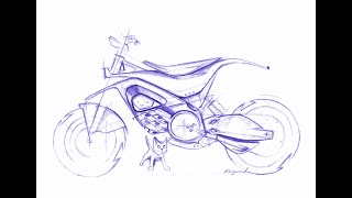 motorcycle design  pen sketch [upl. by Enileuqcaj]