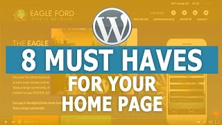 8 Must Haves for Your Home Page  WordPress [upl. by Lenoil]