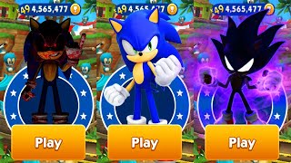 Sonic Dash  Dark Sonic vs Sonicexe vs Sonic vs All Bosses Zazz Eggman  All Characters Unlocked [upl. by Annissa]