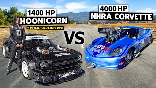 4000HP NHRA Corvette C6 Drag Races Lia Blocks 1400HP AWD Mustang [upl. by Chader]