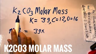 k2co3 molar mass  Molecular Weight  Basic Chemistry in Hindi  हिंदी में [upl. by Gilburt]