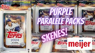 2024 Topps Update Meijer Purple Blister Packs 5 Per Pack 1 Purple Parallel [upl. by Nerol]