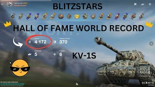 KV1S 💨 👑BLITZSTARS HALL OF FAME WORLD RECORD👑 4172 dmg😮 5 frags 🏆ACE MASTERY 💪😎Delvr4yMx NHP [upl. by Brittne632]