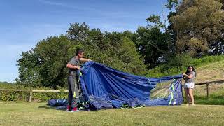 Setting up Berghaus air 61 XL nightfall tent and quick tent tour [upl. by Asil656]