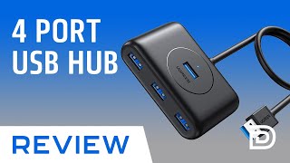 UGREEN 4 Port USB Hub 30 Data Hub Review  Best USB Hub For Mac PC [upl. by Assilaj151]