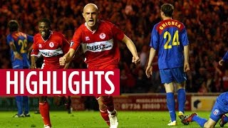 MATCH HIGHLIGHTS  Boro 4 Steaua Bucharest 2 April 2006 [upl. by Malchy]