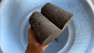 Charcoal Cup Shapes Crubling Dry Dusty 🩶🥰So Satisfying Asmr like subscribe shapes Asmr [upl. by Ahcsat]