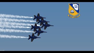 YSFlight USN Blue Angels Low Show Practice [upl. by Atram821]