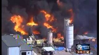 Massive Magnablend Chemical Plant fire in Waxahachie Texas [upl. by Eittik61]