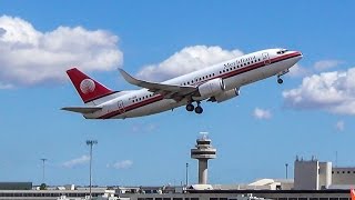 Meridiana Boeing B737300 takeoff in Palma de Mallorca Full HD [upl. by Lesly]