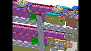 Double layer chain conveyorindustrial 3D model machineworldnet P747 [upl. by Inanaup492]