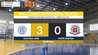 SEMIFINAL XXV COPA ITATIBA SUB15  CULTURA  RDS x NOVA ODESSA [upl. by Sigismond]