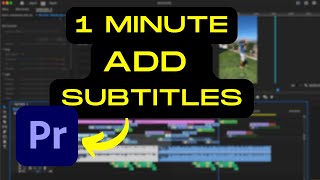 How to Add Subtitles in Premiere Pro tutorial [upl. by Inaffit]