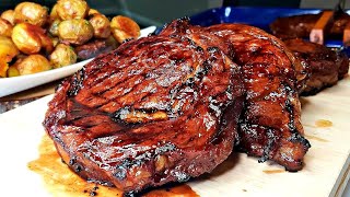 Grilled Glazed Ribeye Steak Steak Marinade  Simply Mamá Cooks [upl. by Boles382]