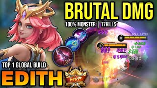 EDITH BEST BUILD 2023  BUILD TOP 1 GLOBAL EDITH GAMEPLAY  MOBILE LEGENDS✓ [upl. by Enyaj]