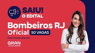 Concurso Bombeiros RJ Oficial  Saiu o edital com 50 vagas [upl. by Reniti]