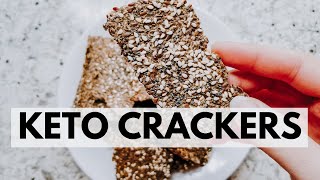 Vegan Keto Flaxseed Crackers  3 Ingredients  Easy Keto  Ketotarian Recipe [upl. by Kunkle389]