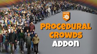 Procedural Crowds addon for Blender ReviewTutorial [upl. by Idolah]