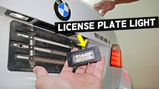 BMW LICENSE PLATE LIGHT REPLACEMENT REMOVAL BMW X1 X2 X3 X4 X5 X6 F10 F30 F11 F31 F32 F25 F26 [upl. by Francine]