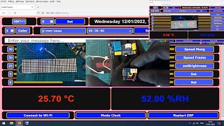 ESP01s ESP8266 WS2812 RGB Led Matrix 8x32 DHT11 [upl. by Nodnek]