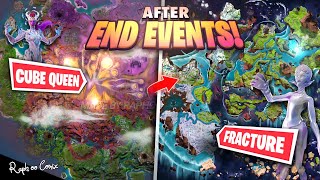 Fortnite Maps after END EVENTS CUBE QUEEN returns… Blackhole Flip and Fracture EVOLUTION [upl. by Helene]