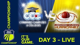 🔴 LIVE CCC v Leeward Islands  Day 3  West Indies Championship 2024  Friday 15th March [upl. by Aicirtam]