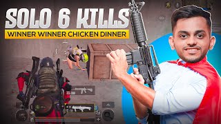 Solo 6 kills winner winner chicken dinner  intense match [upl. by Nnyltiak]