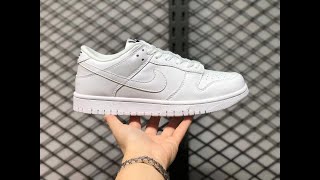 Nike Dunk Low  Triple White 2021 UNBOXING [upl. by Nawad632]