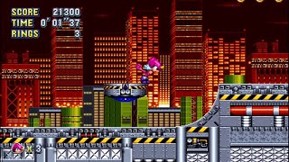 Chaotix in Sonic Mania Mod  Espio in Chemical Plant [upl. by Atterual251]