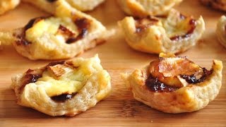 Brie and Jam Puff Pastry Appetizers  QUICK  RecipesAreSimple [upl. by Gasper742]